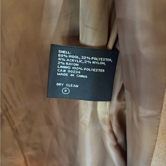 London Fog Wool Shawl Collared Camel Tan Belted Trench Coat - Picture 13 of 13